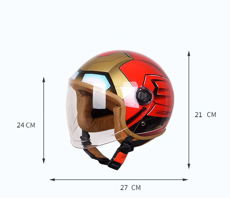 Cartoon Kids Motorcycle Helmet  super hero Motorbike Children Full Face Helmet Boy Girls Protective Cycling Scooter Capacete
