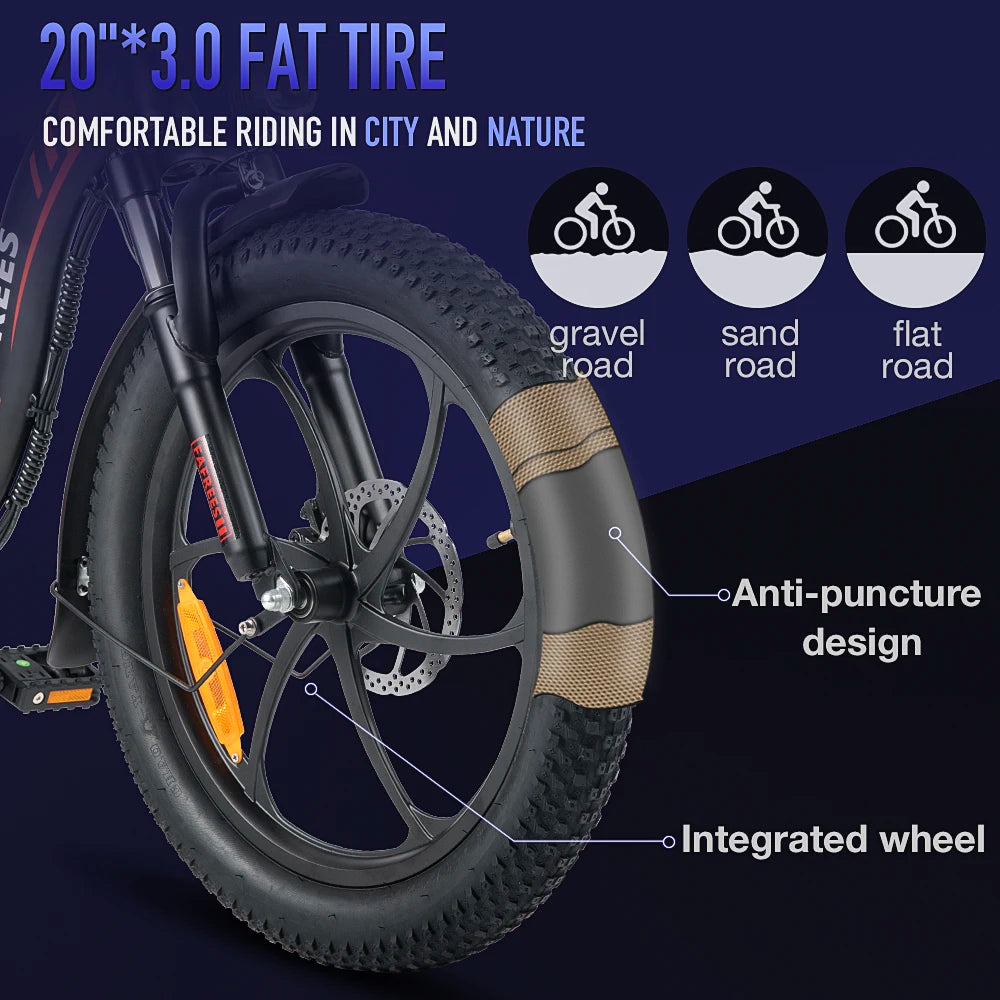 Fafrees F20 250W 20" Folding Electric Bike 576Wh City E-Bike 36V 16Ah Battery