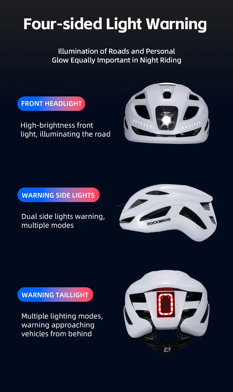 Bicycle Light Helmet Type-C Charging