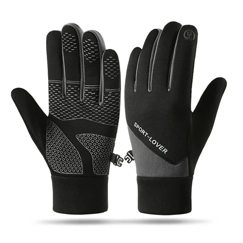 Winter Cycling Gloves for Men And Women Anti-Slip Touch Screen Compatible Windproof Lining Warm Outdoor Sports Gloves