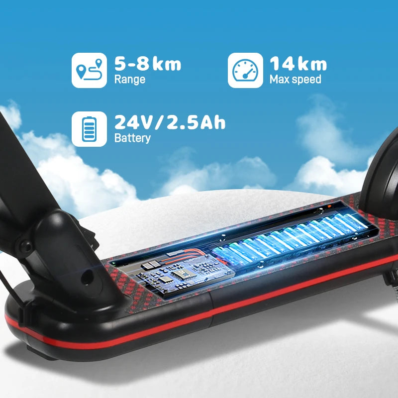 Mankeel MK027 Electric Scooter for Kids Age 6-12, 185W Children's Electric Scooters, Max 14KM/H, 5-8KM Range, Folding E-Scooter