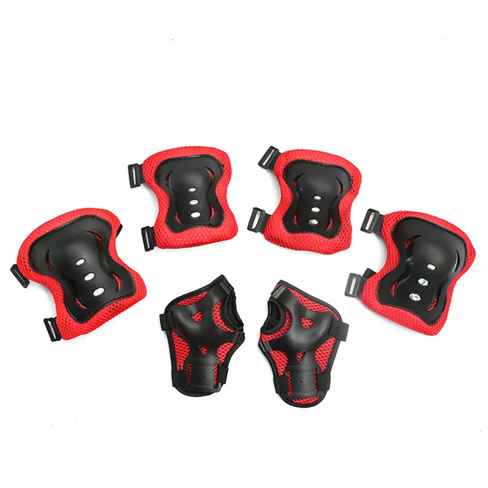 7Pcs Helmet Knee Elbow Protective Gear Set Adjustable Kids Bicycle Sport Protective Gear Set 48-55cm for Boys Girls 5-12 Years - Cilla Scooters
