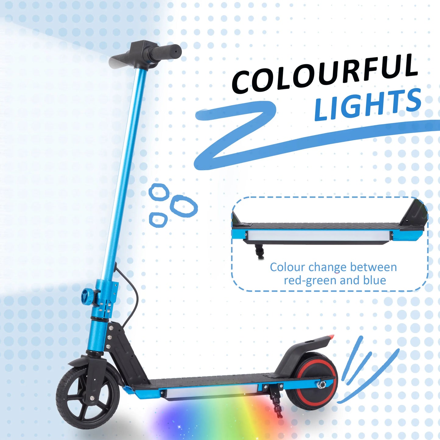 Vankel Electric Scooter for Child 6.5" Folding E-Scooter Kids 6–12 Years, 150W Motor, 60Wh Scooter  Max Range 5–8km Boys Girls