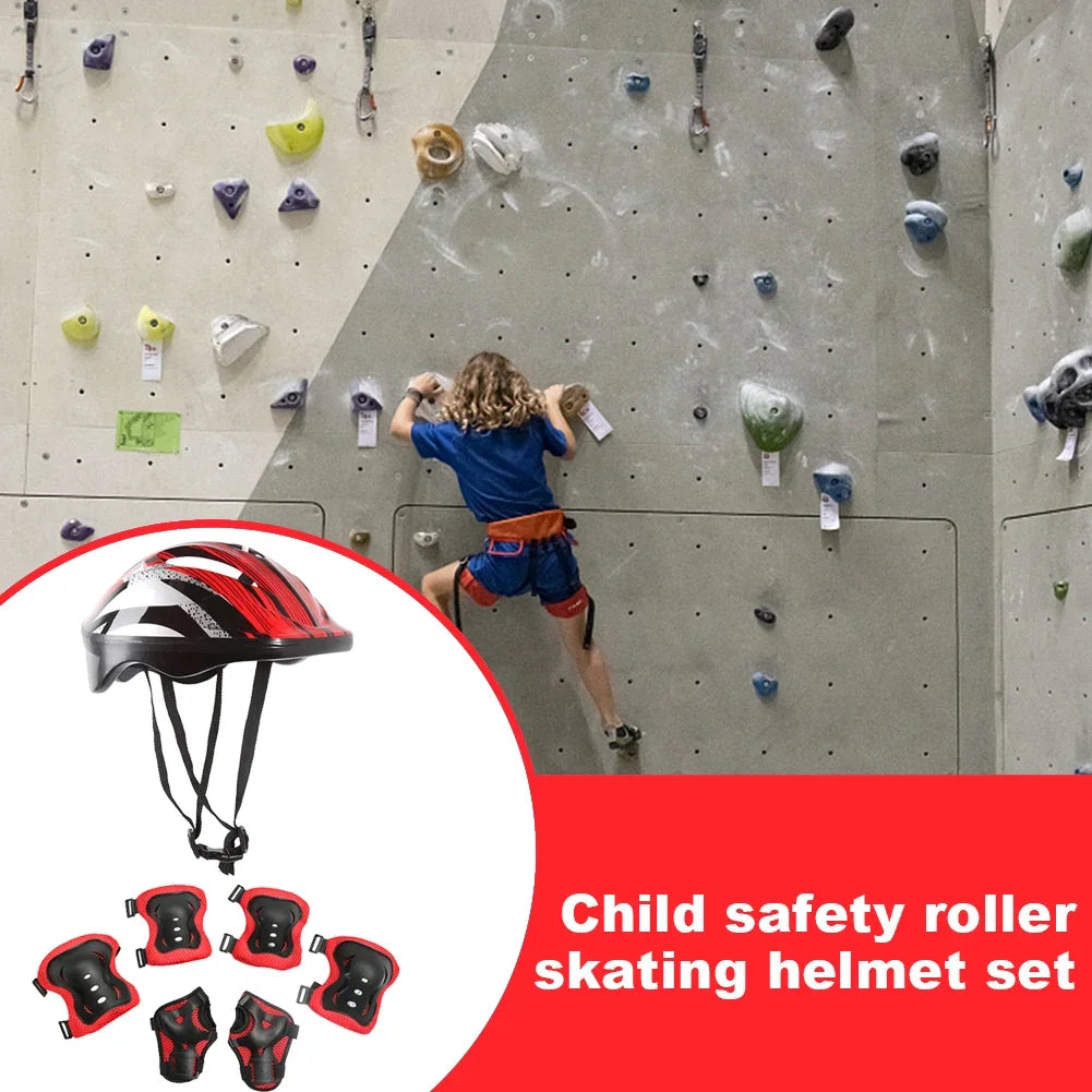 7Pcs Helmet Knee Elbow Protective Gear Set Adjustable Kids Bicycle Sport Protective Gear Set 48-55cm for Boys Girls 5-12 Years - Cilla Scooters