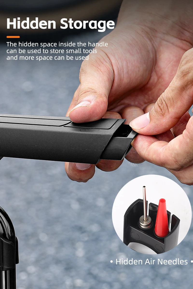 WEST BIKING Bicycle Pump 160PSI Portable Steel Vertical Pump Schrader Presta Valve Inflator MTB Road Bike Pump Bike Accessories