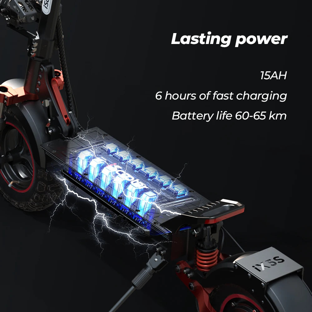 IX5s Electric Scooter 15Ah 1000W power Kick Scooter Anti-skid Off Road Pneumatic fire 65km row 45 km/h Scooter - Cilla Scooters