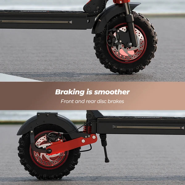 iScooter iX5S Electric Scooter Rear Drive Off-Road 11 Inch Tire 1000W 48V Range 65km Max Speed 45km/h Foldable Electric eScooter - Cilla Scooters