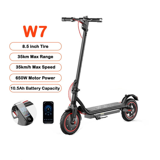 W7 E-scooter Dual Suspension Side Lights App Control 35km/h - Cilla Scooters