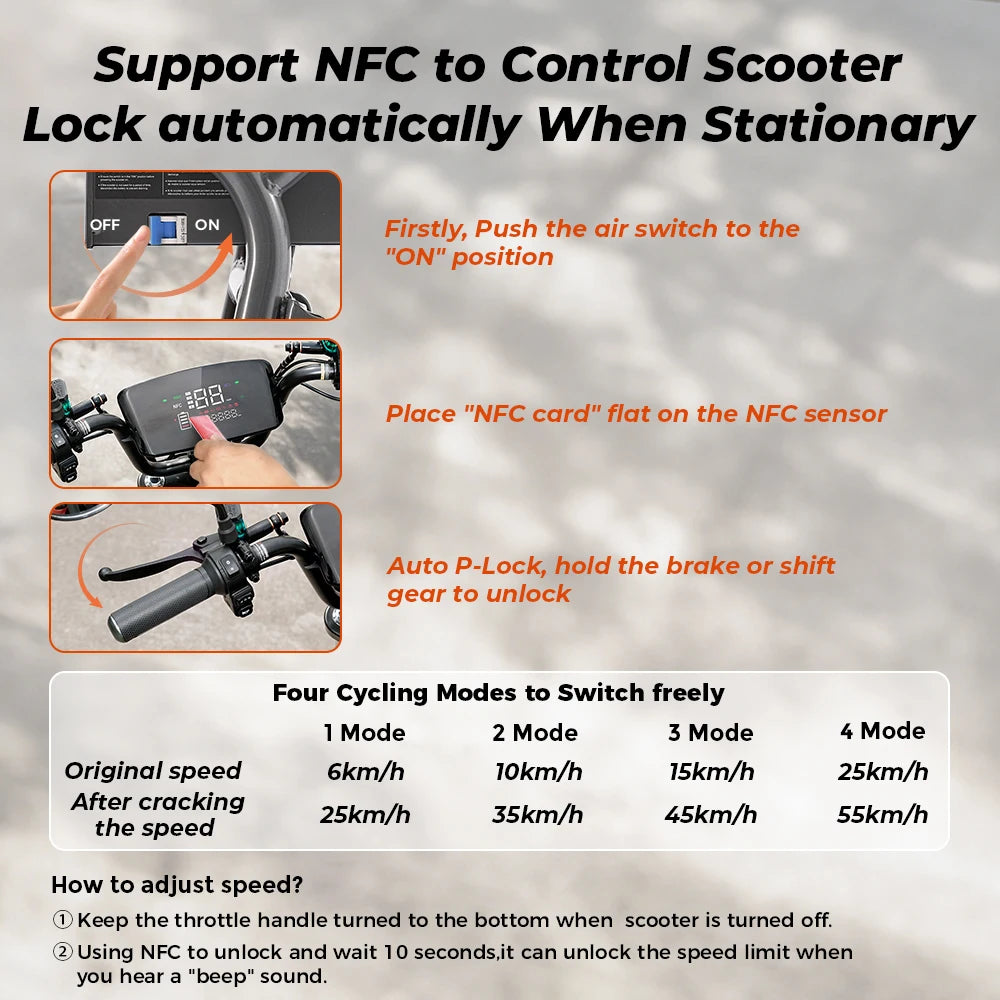 iScooter DX5 E-scooter With Seat and Basket 55KM/h - Cilla Scooters