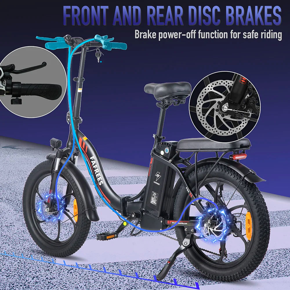 Fafrees F20 250W 20" Folding Electric Bike 576Wh City E-Bike 36V 16Ah Battery