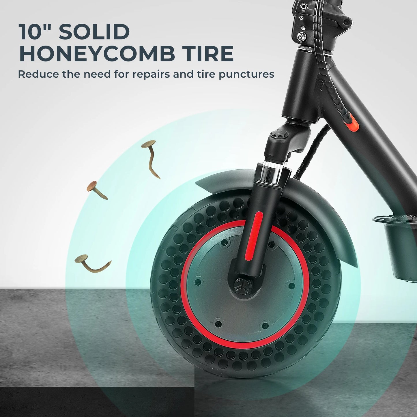 iScooter i9max Electric Scooter 36V 10Ah 500W Motor 40km Max Range 35km/h Speed 10inch Foldable Electric Kick eScooter with App - Cilla Scooters