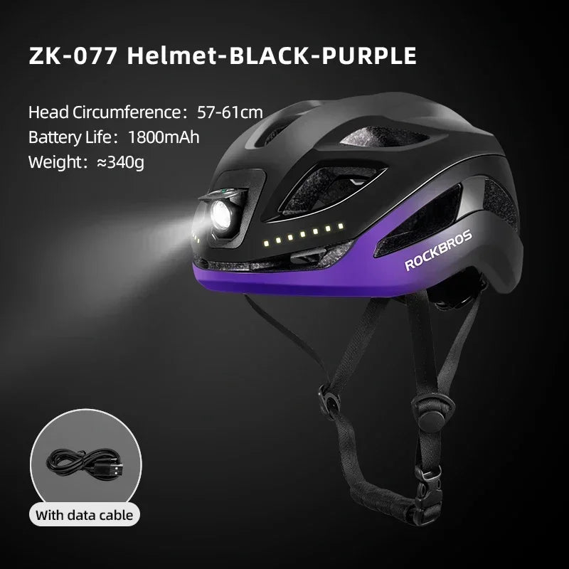 Bicycle Light Helmet Type-C Charging