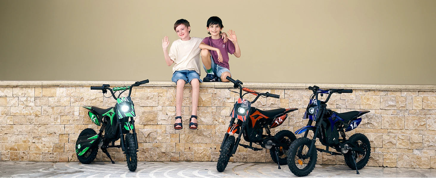 Kids E-bike A14, Bluetooth Music, 3 Speed Modes 27km/h - Cilla Scooters