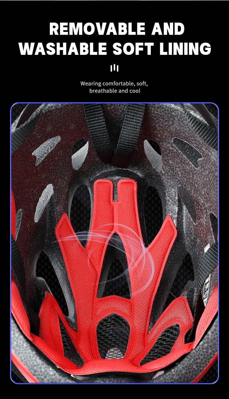 X-TIGER Bike Helmet with LED Rear Light Dual Mode Goggle Cycling - Cilla Scooters