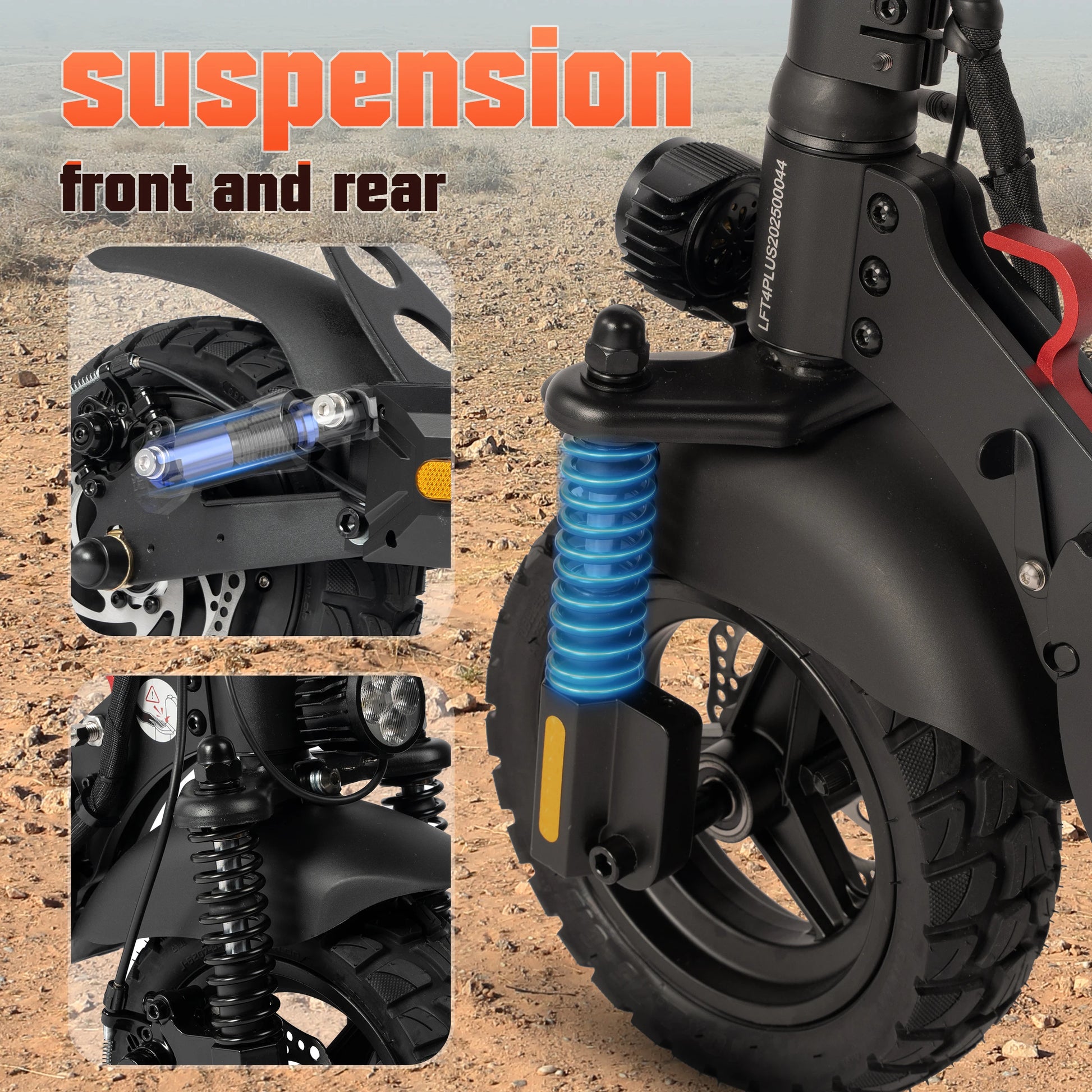 vankel 10 Inch Electric Scooter 800W Motor 48V18.2 Ah Battery Foldable E-scooter Smart LCD Display Scooter with Shock Absorber - Cilla Scooters