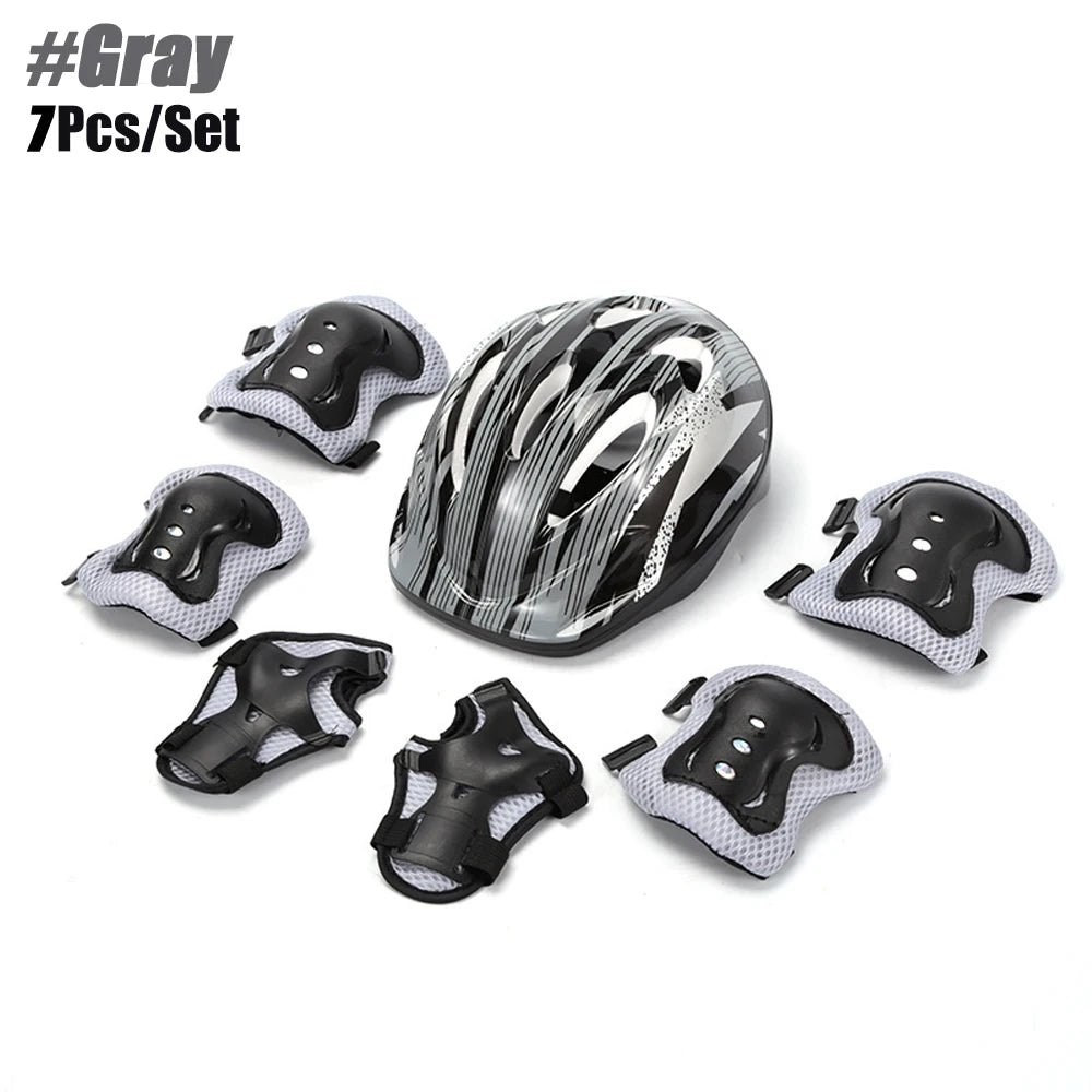 Kids protection Helmet Knee Elbow Wrist Pads