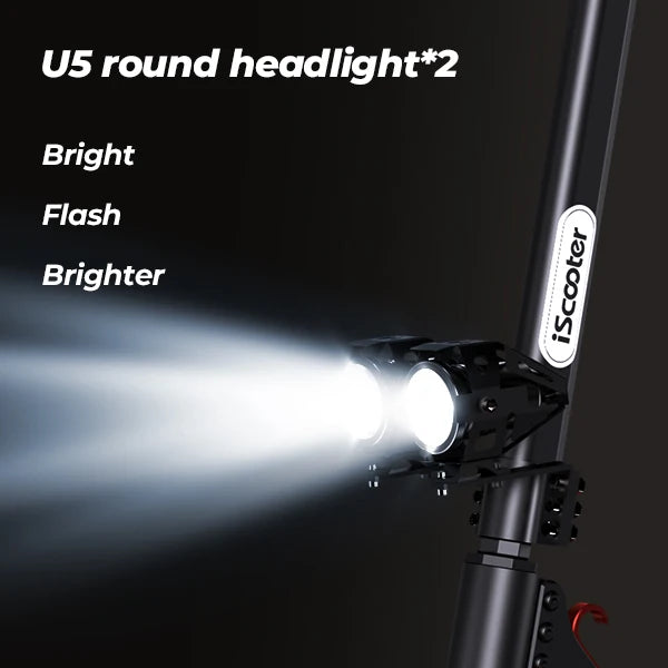 iScooter iX5S Electric Scooter Rear Drive Off-Road 11 Inch Tire 1000W 48V Range 65km Max Speed 45km/h Foldable Electric eScooter - Cilla Scooters